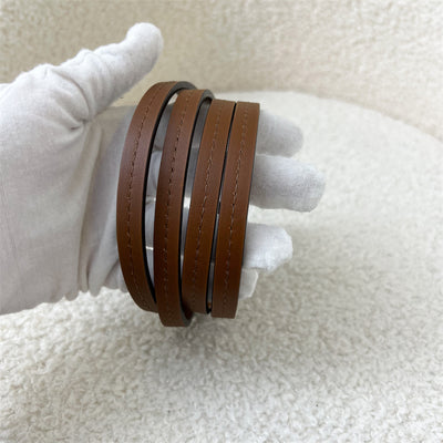 LV Hina PM in Creme Beige Mahina Perforated Calf Leather and Brown Trim