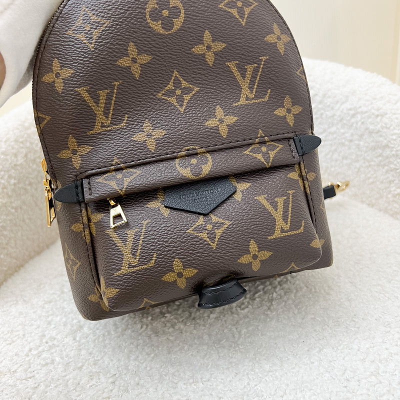LV Palm Springs Mini Backpack (New Zip) in Monogram Canvas and GHW