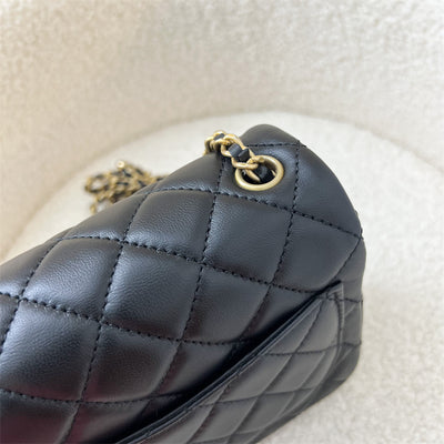 Chanel Pearl Crush Mini Square Flap in Black Lambskin AGHW