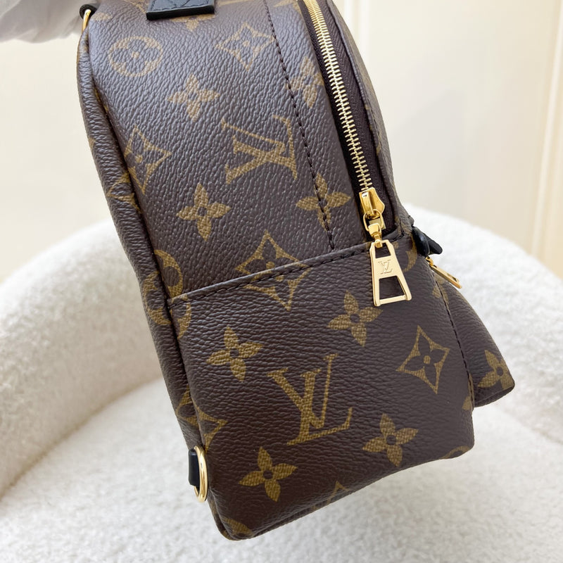 LV Palm Springs Mini Backpack (New Zip) in Monogram Canvas and GHW