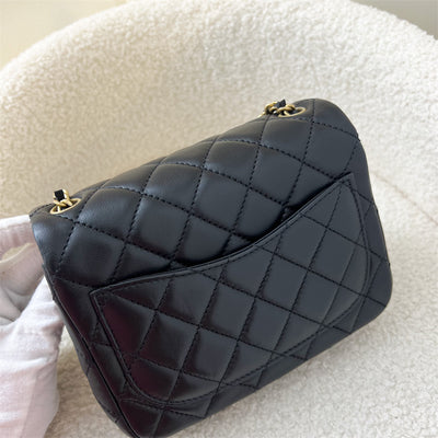 Chanel Pearl Crush Mini Square Flap in Black Lambskin AGHW