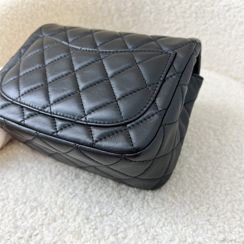 Chanel Pearl Crush Mini Square Flap in Black Lambskin AGHW