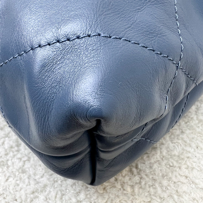 Chanel 22 Mini Hobo Bag in Blue Calfskin and AGHW