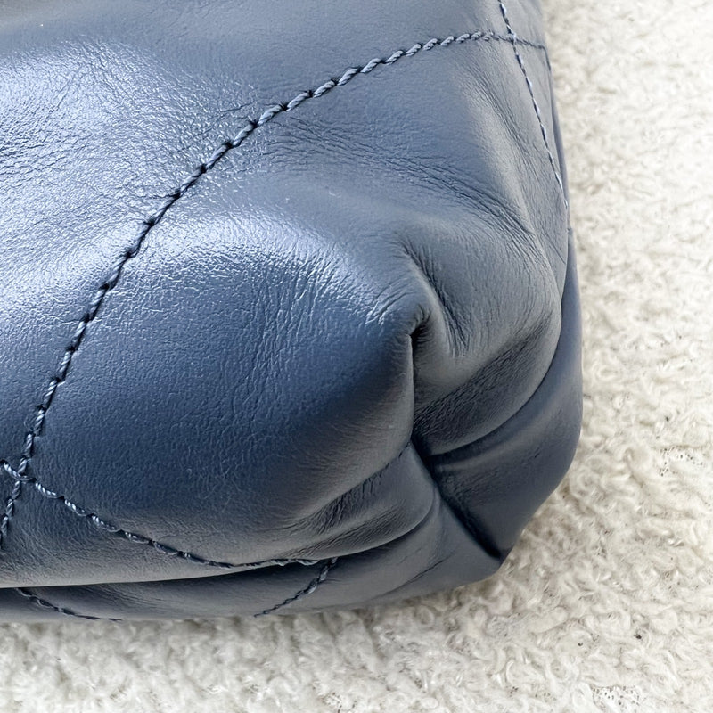 Chanel 22 Mini Hobo Bag in Blue Calfskin and AGHW