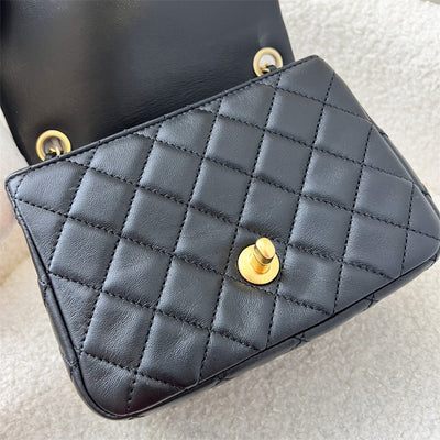 Chanel Pearl Crush Mini Square Flap in Black Lambskin AGHW