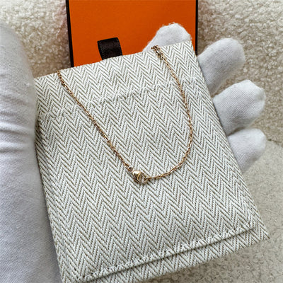 Hermes Mini Pop H Necklace in Marron Glace Enamel RGHW