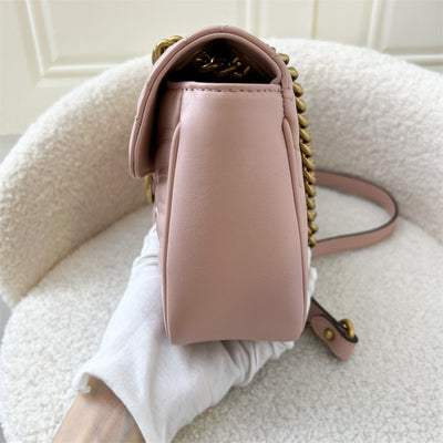 Gucci Marmont Small Flap in Pink Calfskin AGHW