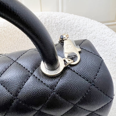 Chanel Small 24cm Coco Handle Flap in Black Caviar LGHW