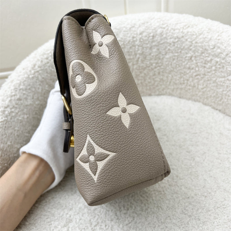 LV Tiny Backpack in Tourterelle Beige Monogram Empreinte Leather GHW