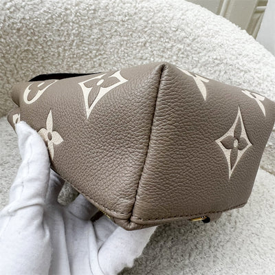 LV Tiny Backpack in Tourterelle Beige Monogram Empreinte Leather GHW