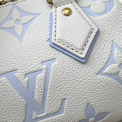 LV Milky Way Speedy 20 in Latte and Candy Blue Giant Monogram Empreinte Leather and GHW