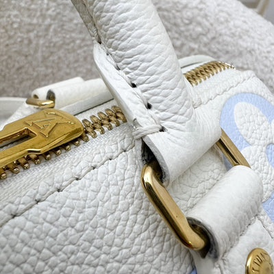 LV Milky Way Speedy 20 in Latte and Candy Blue Giant Monogram Empreinte Leather and GHW