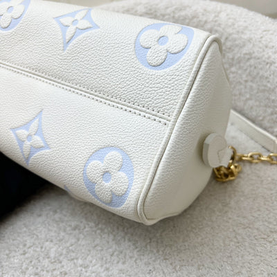 LV Milky Way Speedy 20 in Latte and Candy Blue Giant Monogram Empreinte Leather and GHW