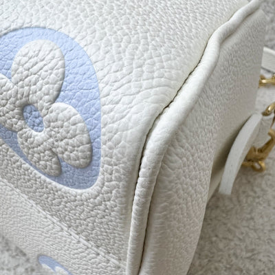 LV Milky Way Speedy 20 in Latte and Candy Blue Giant Monogram Empreinte Leather and GHW