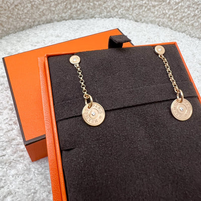 Hermès Ex-Libris Clou de Selle Earrings in 18K Rose Gold HW