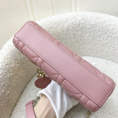 Dior Micro Lady D-Joy in Rose des Vents Cannage Lambskin and LGHW (Model: S0910ONGE, Colour code: M77P)