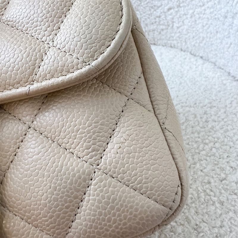 Chanel Classic Jumbo Classic Flap in Beige Caviar LGHW