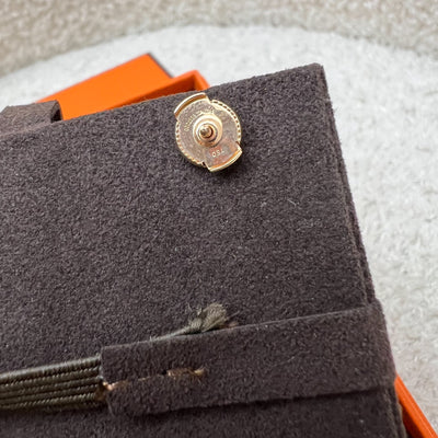 Hermès Ex-Libris Clou de Selle Earrings in 18K Rose Gold HW