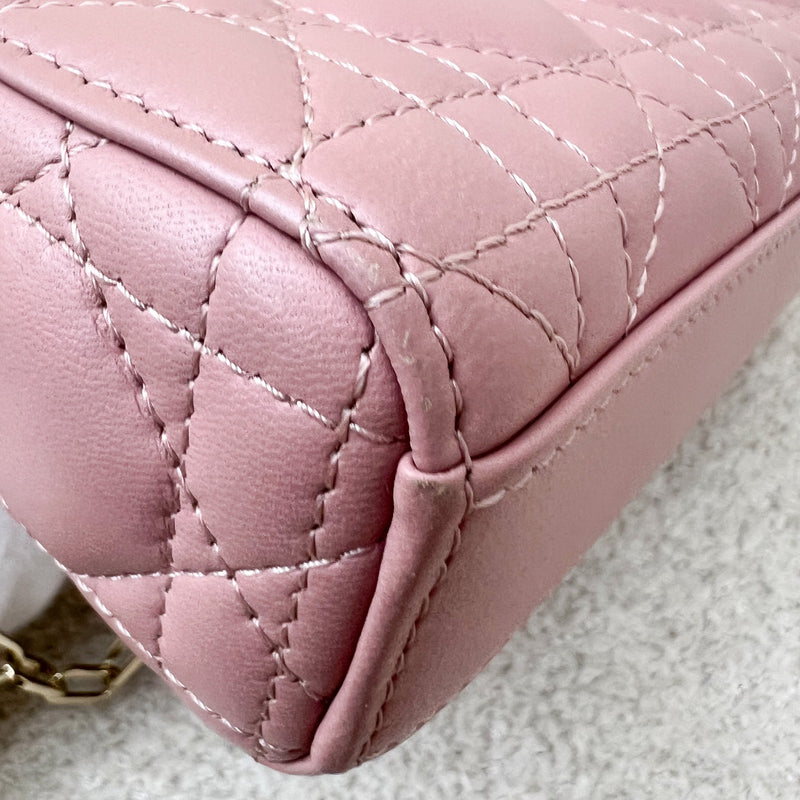 Dior Micro Lady D-Joy in Rose des Vents Cannage Lambskin and LGHW (Model: S0910ONGE, Colour code: M77P)