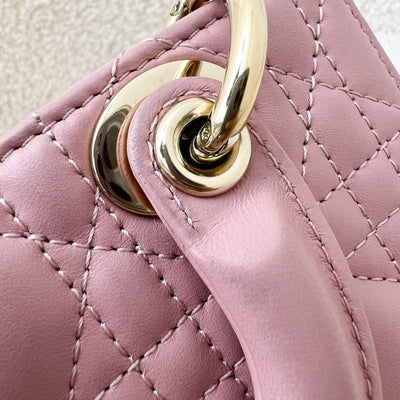 Dior Micro Lady D-Joy in Rose des Vents Cannage Lambskin and LGHW (Model: S0910ONGE, Colour code: M77P)