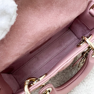 Dior Micro Lady D-Joy in Rose des Vents Cannage Lambskin and LGHW (Model: S0910ONGE, Colour code: M77P)