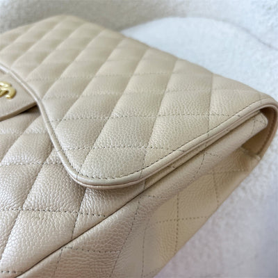 Chanel Classic Jumbo Classic Flap in Beige Caviar LGHW