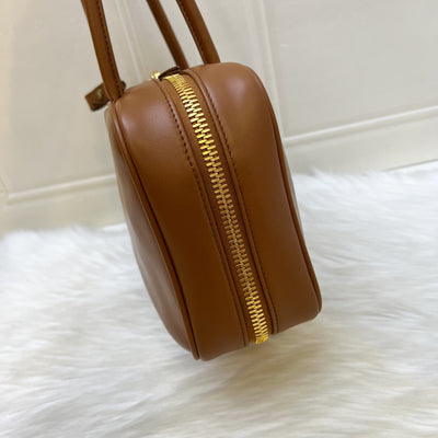 Miu Miu Medium Beau Top Handle Bag in Cognac Calfskin