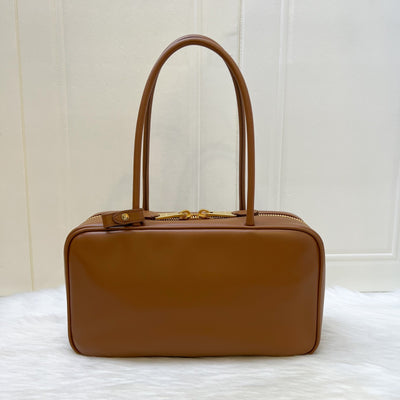 Miu Miu Medium Beau Top Handle Bag in Cognac Calfskin