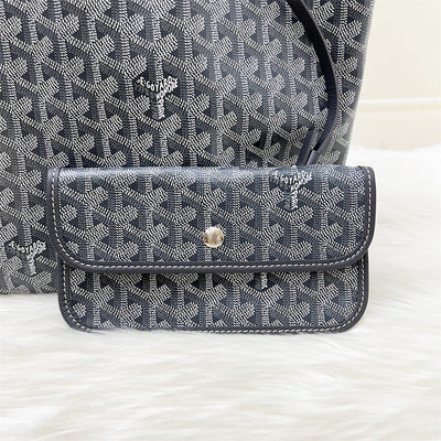 Goyard Saint Louis PM Tote in Gris Grey Goyardine Canvas