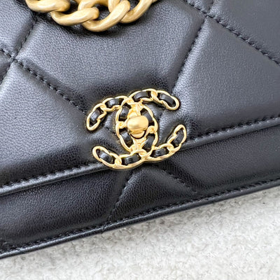 Chanel 19 Wallet on Chain WOC in Black Lambskin and 3-Tone HW (Model: AP3267)