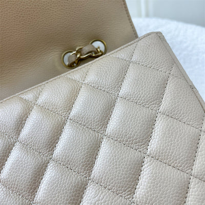 Chanel Classic Jumbo Classic Flap in Beige Caviar LGHW