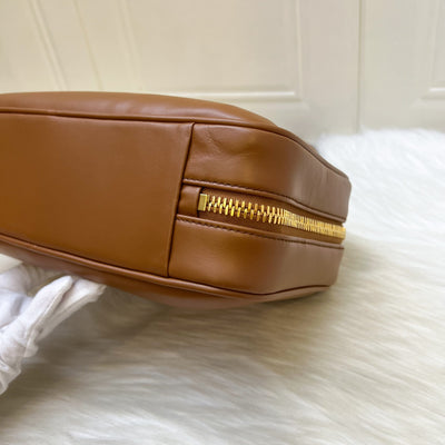 Miu Miu Medium Beau Top Handle Bag in Cognac Calfskin