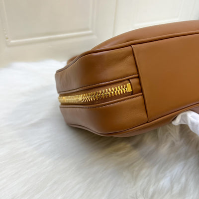 Miu Miu Medium Beau Top Handle Bag in Cognac Calfskin