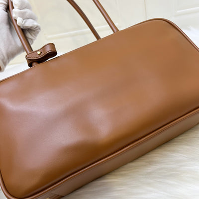 Miu Miu Medium Beau Top Handle Bag in Cognac Calfskin