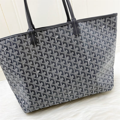 Goyard Saint Louis PM Tote in Gris Grey Goyardine Canvas