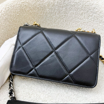 Chanel 19 Wallet on Chain WOC in Black Lambskin and 3-Tone HW (Model: AP3267)