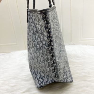 Goyard Saint Louis PM Tote in Gris Grey Goyardine Canvas