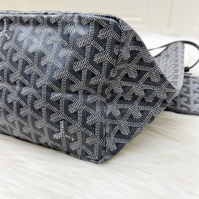 Goyard Saint Louis PM Tote in Gris Grey Goyardine Canvas