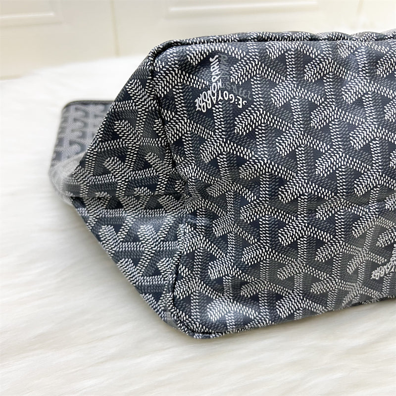 Goyard Saint Louis PM Tote in Gris Grey Goyardine Canvas