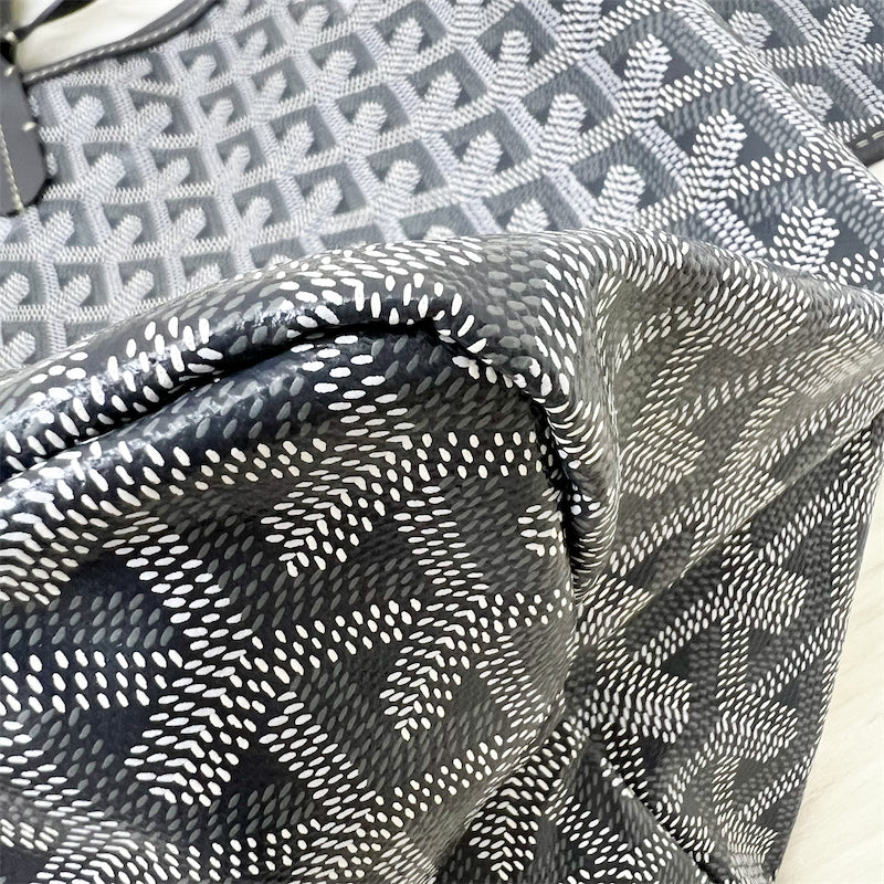 Goyard Saint Louis PM Tote in Gris Grey Goyardine Canvas