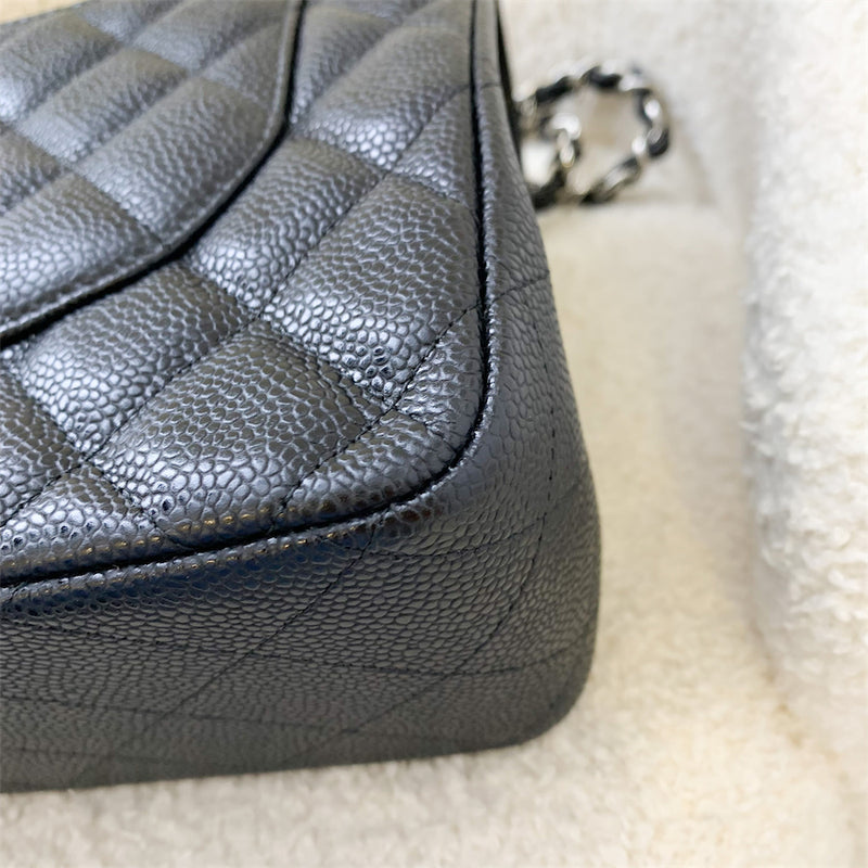 Chanel Jumbo Classic Flap CF in Black Caviar and SHW