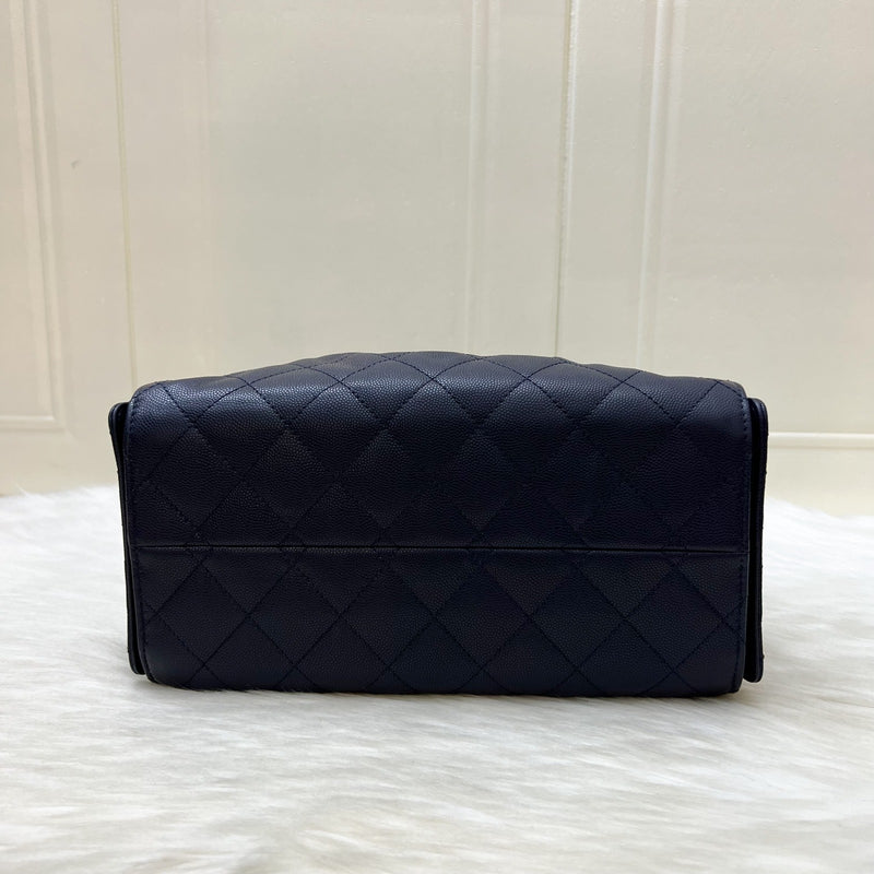 Chanel 25 Small Hobo Bag in 25S Navy Caviar and AGHW (Model: AS5293)