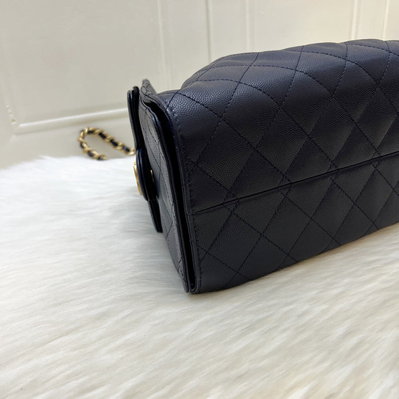 Chanel 25 Small Hobo Bag in 25S Navy Caviar and AGHW (Model: AS5293)