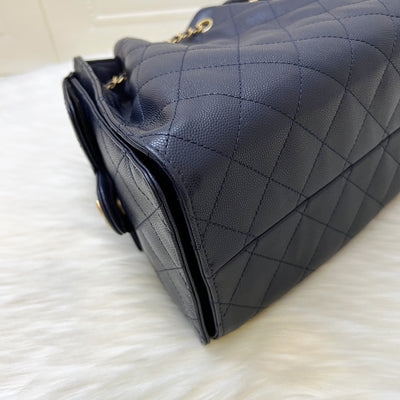 Chanel 25 Small Hobo Bag in 25S Navy Caviar and AGHW (Model: AS5293)