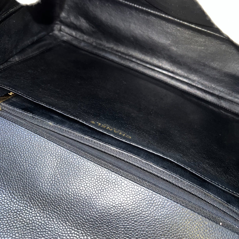 Chanel Classic Maxi Single Flap in Black Caviar and GHW