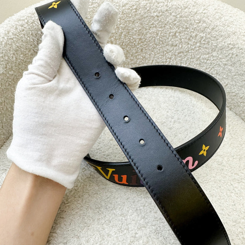 LV Limited Edtion Wave 35mm Belt in Black Calfskin