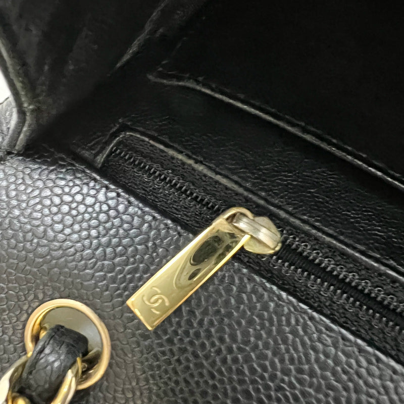 Chanel Classic Maxi Single Flap in Black Caviar and GHW