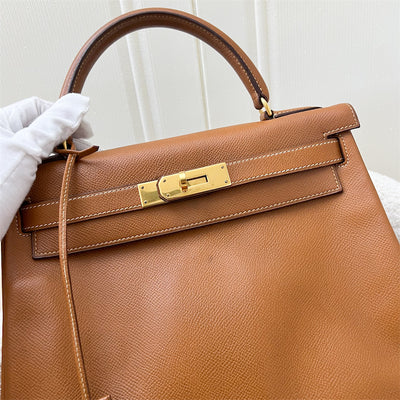 Hermes Vintage Kelly 28 in Courcheval (Epsom) Leather and GHW