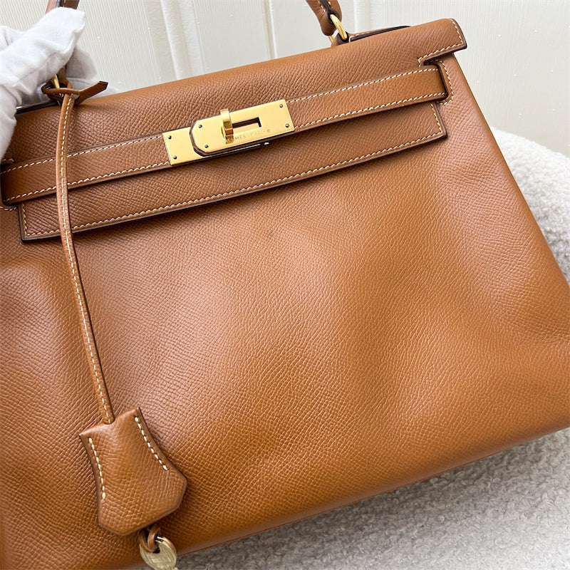 Hermes Vintage Kelly 28 in Courcheval (Epsom) Leather and GHW