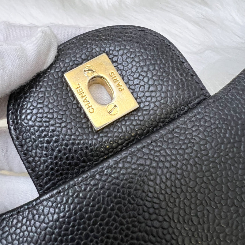 Chanel Classic Maxi Single Flap in Black Caviar and GHW